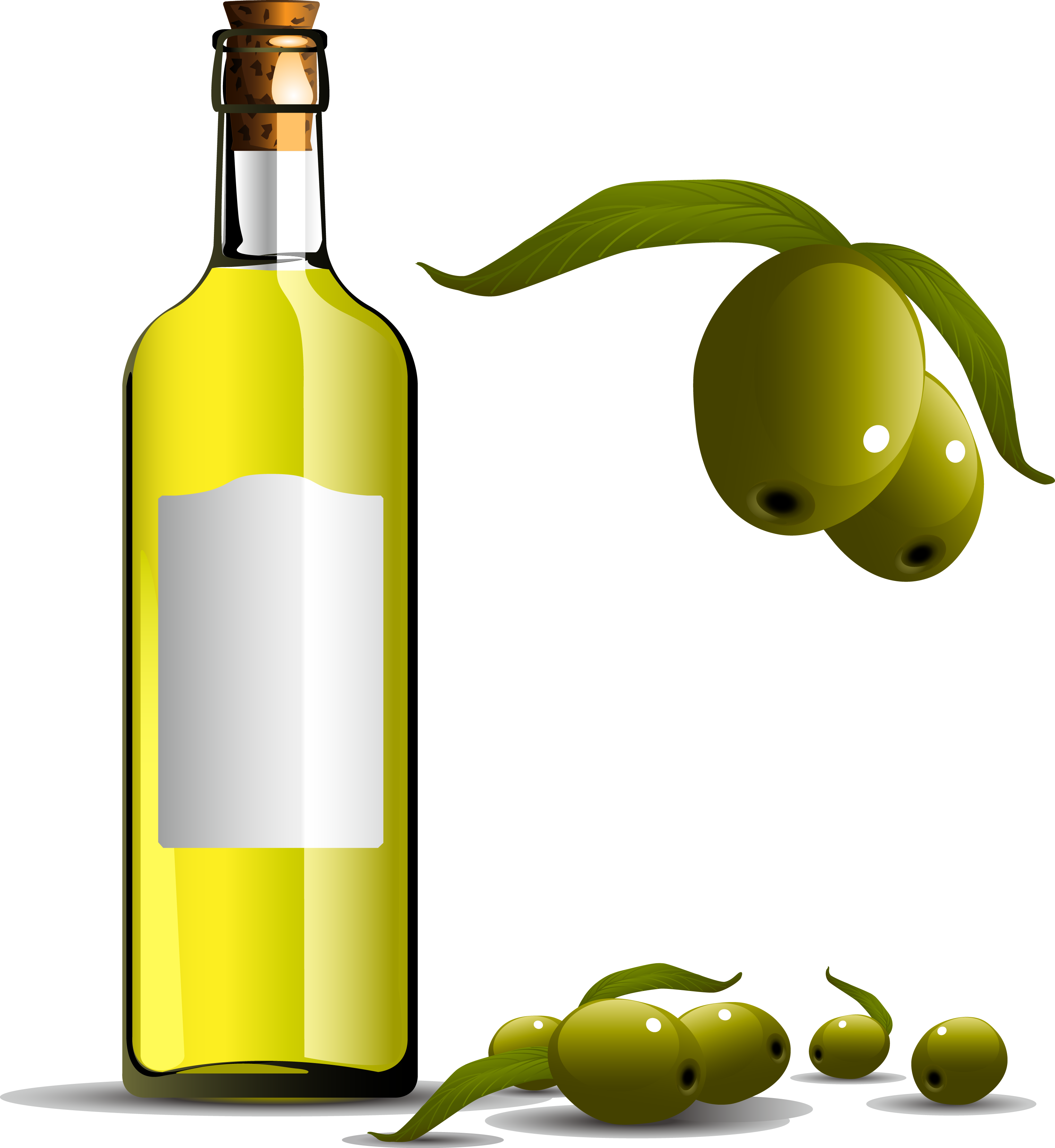 Olive Oil Clipart Cooking Oil Bottle - Olive Oil Vector Free (3043x3312), Png Download