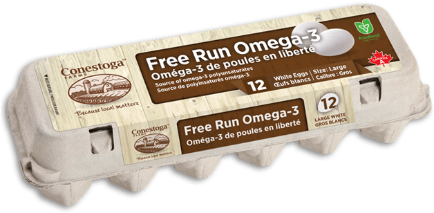 White Eggs - Conestoga Free Run Eggs (637x323), Png Download