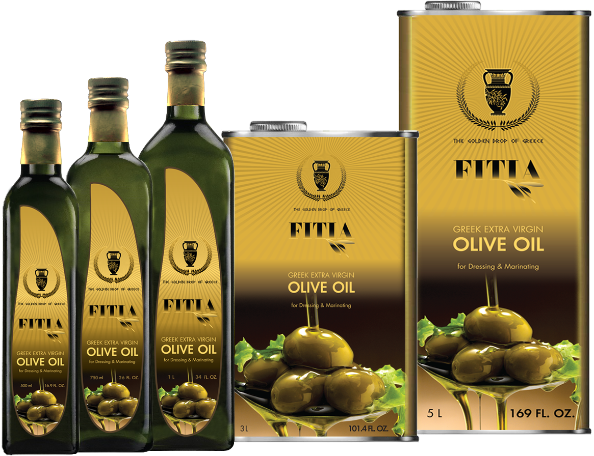 Fitia Extra Virgin Olive Oil - Glass Bottle (1276x1013), Png Download