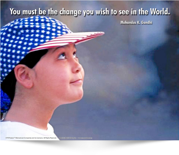 You Must Be The Change - Photo Caption (650x670), Png Download