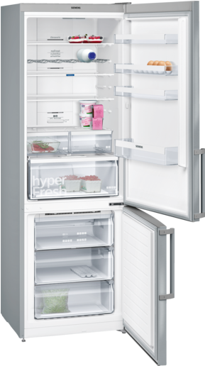 Siemens Fridge Freezer - Siemens Kg49nxi30 Frost Free Fridge Freezer In Stainless (435x515), Png Download