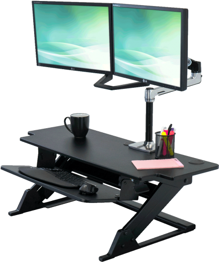 Imovr Ziplift Hd Stand Up Desk Converter Review - Standing Desk (838x540), Png Download