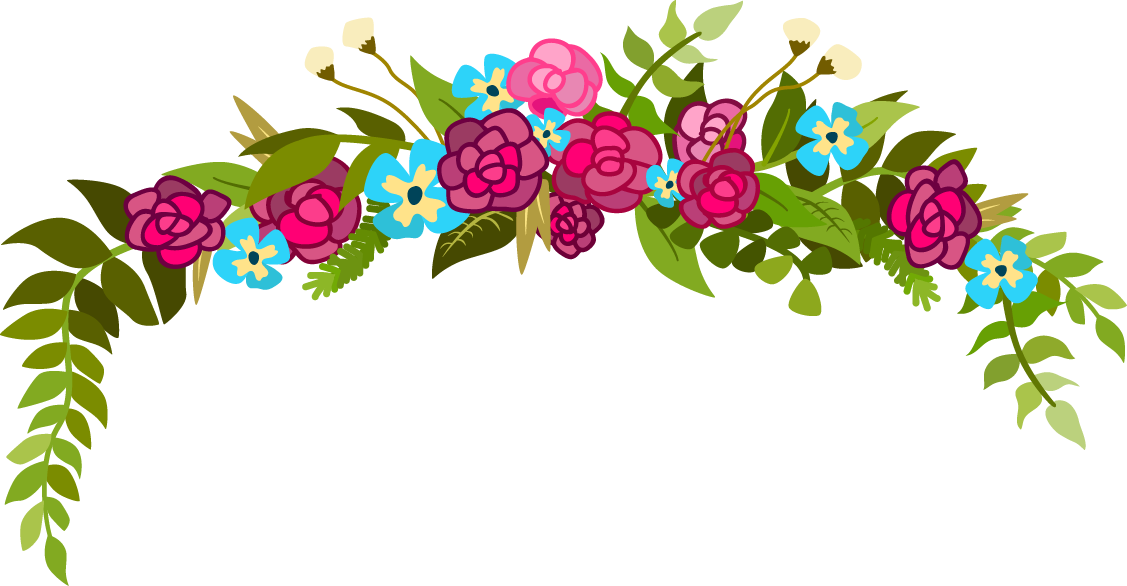 Top Border Design Png Flowers Top Border - Flower Top And Bottom Border (1127x586), Png Download