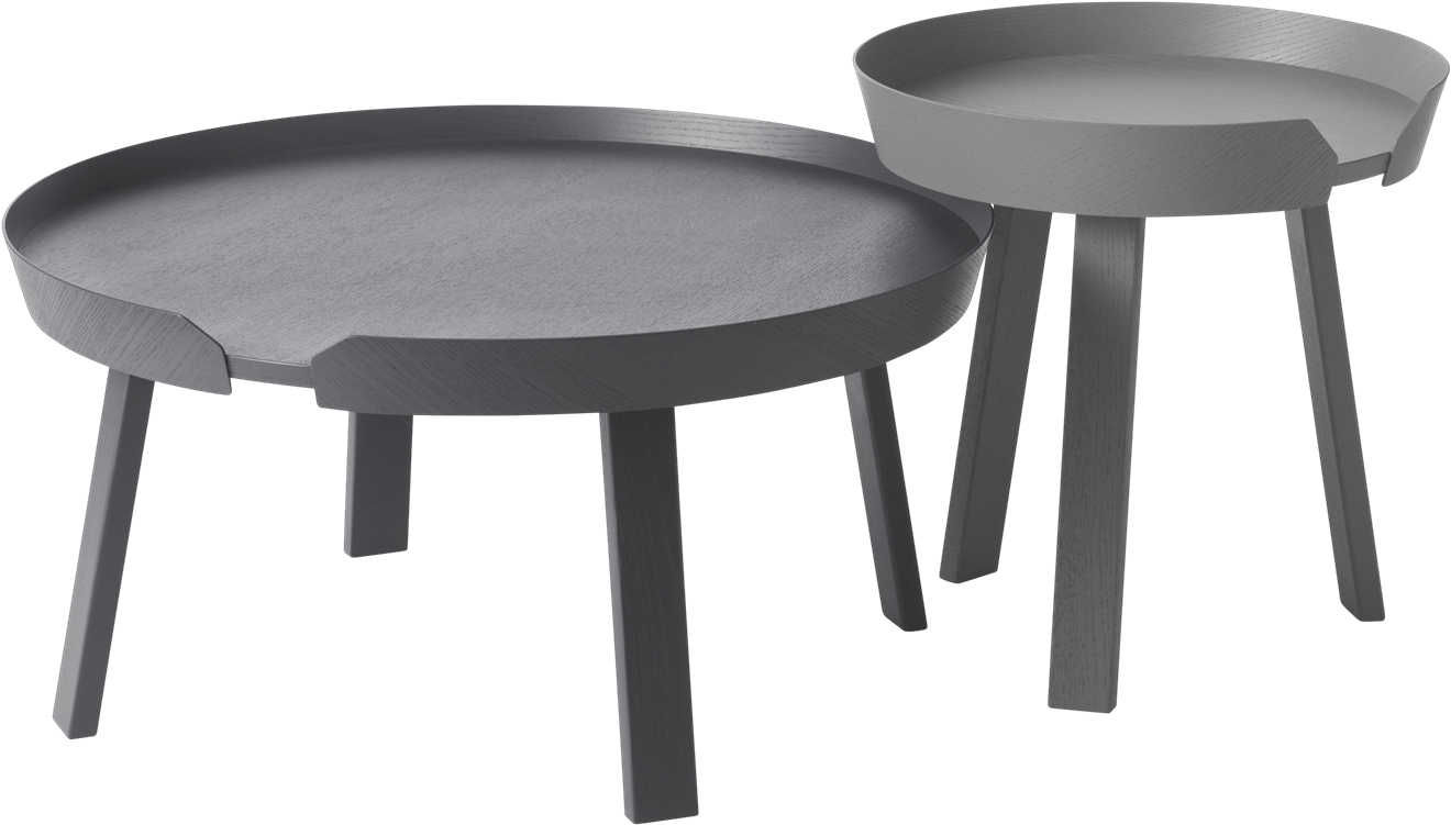 Crafted With Precision - Muuto Around Table Small, Anthracite (2000x2000), Png Download