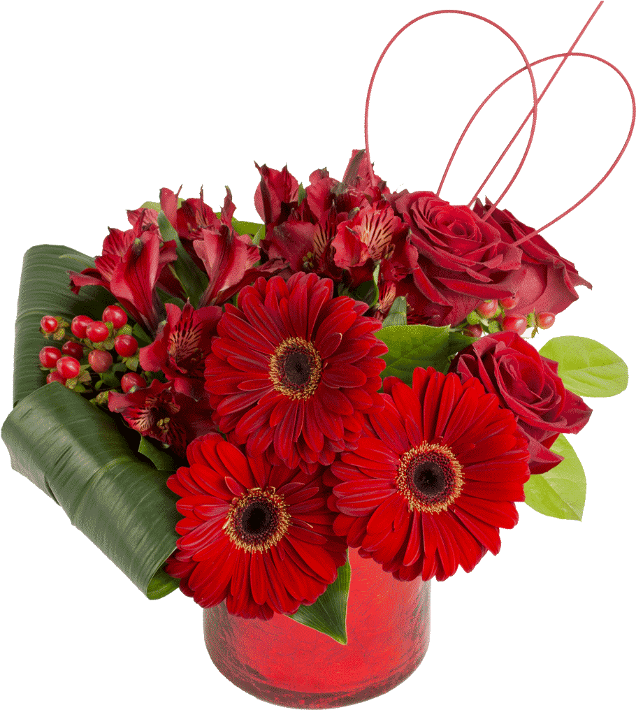 My Lovely Valentine Bouquet - Basket Of Rose Flowers (1024x1024), Png Download