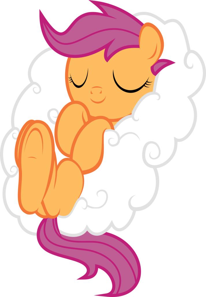 Iamadinosaurrarrr, Cloud, Cloud Bed, Cute, Cutealoo, - Scootaloo (713x1024), Png Download