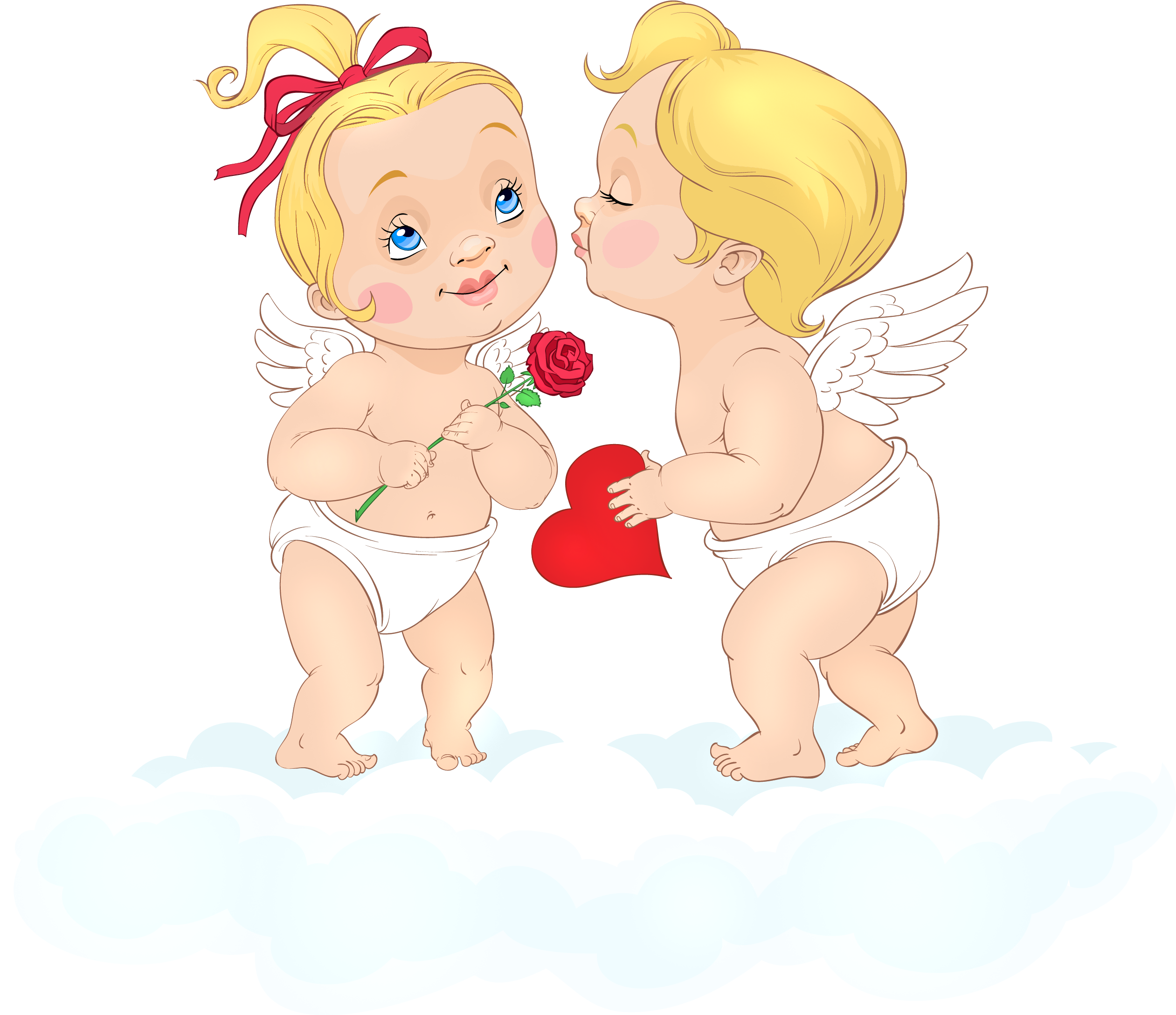 Cute Cupids (2577x2231), Png Download