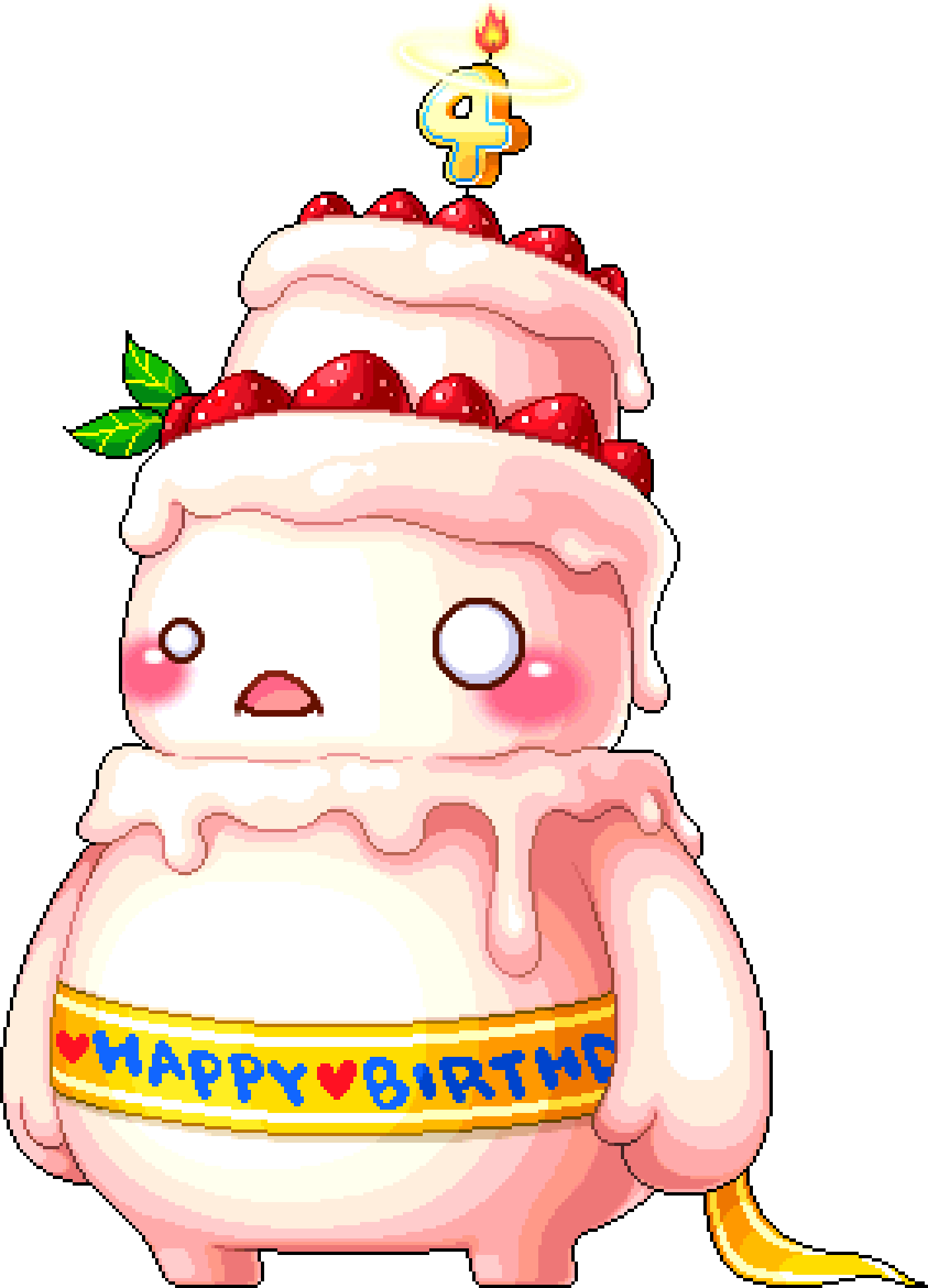Birthdaycake - Cake Monster Png (1405x1950), Png Download