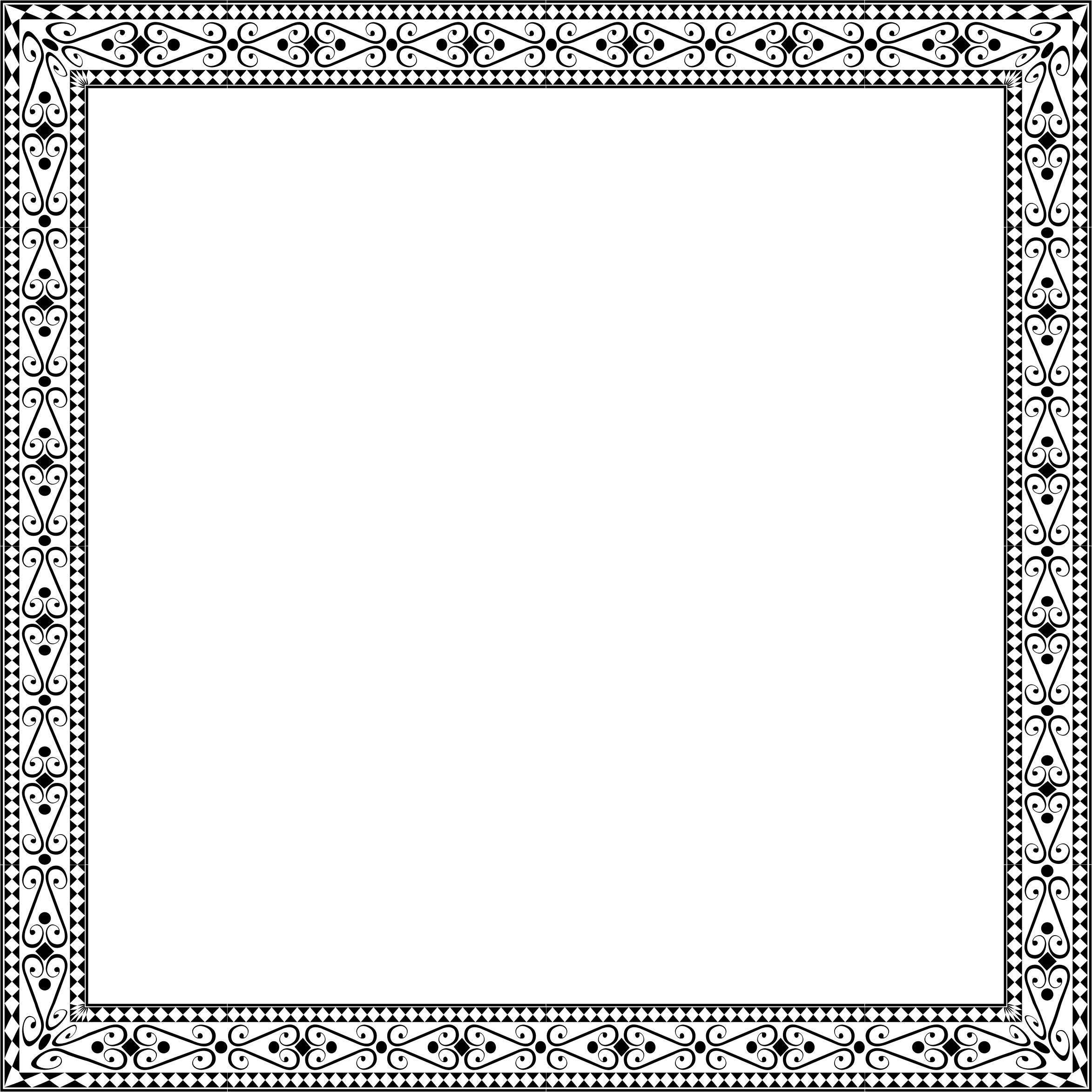 Download Marco Ornamental Clipart Decorative Borders - Guilloche Frame Png (900x900), Png Download