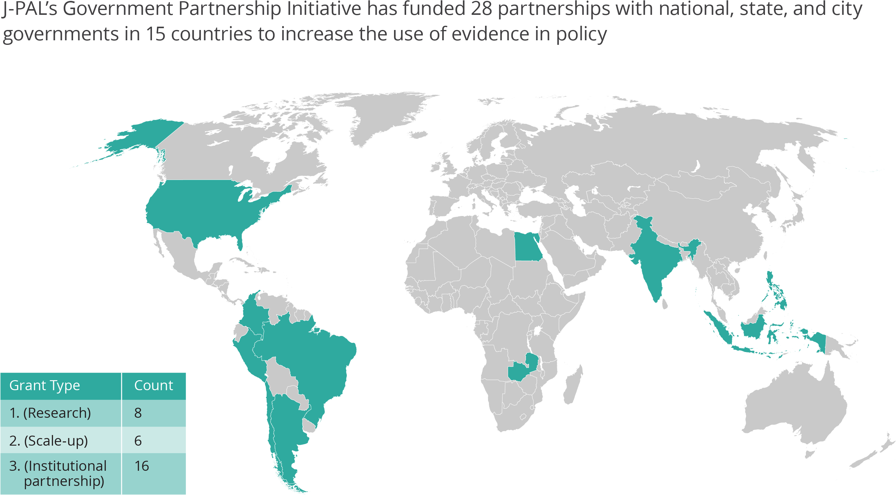 Map Showing That J-pal's Government Partnership Initiative - Visa Policy Of Usa (2993x1801), Png Download