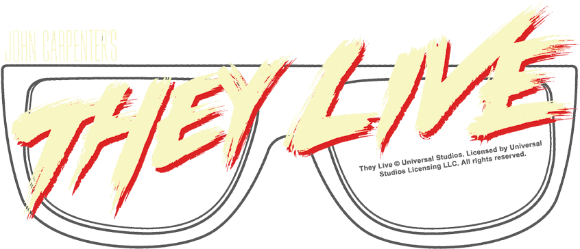 They Live Glasses Logo Juniors T-shirt - Men's Fila Logo T-shirt (850x464), Png Download