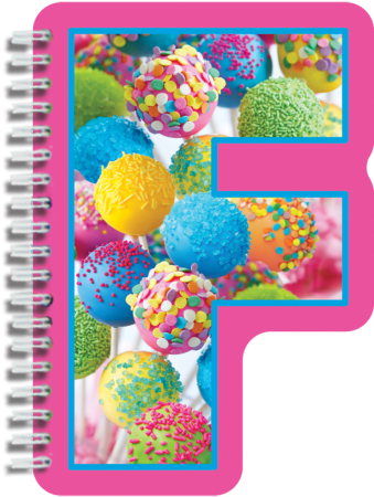 F Initial Notebook - Iscream Letter F Shaped Spiral-bound Lined-page 6.5" (550x550), Png Download