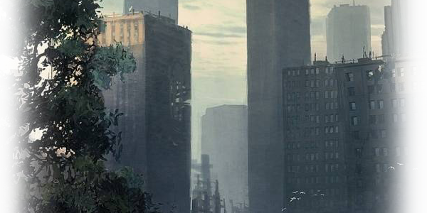 How To Create A Gradient With Transparent Ends On Both - Anime City Transparent (600x300), Png Download