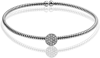 Nb131 Bangle - Simon G. Flexible Pave Diamond Circle Bangle Bracelet (400x400), Png Download