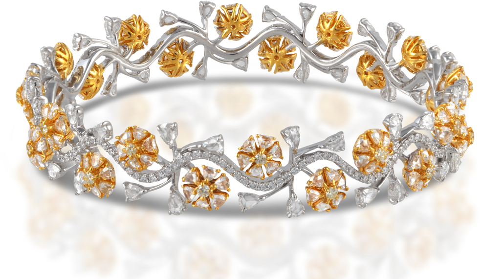 Trilloon Pear Round Bangle - Studio Reves Jewellery Design (1000x626), Png Download