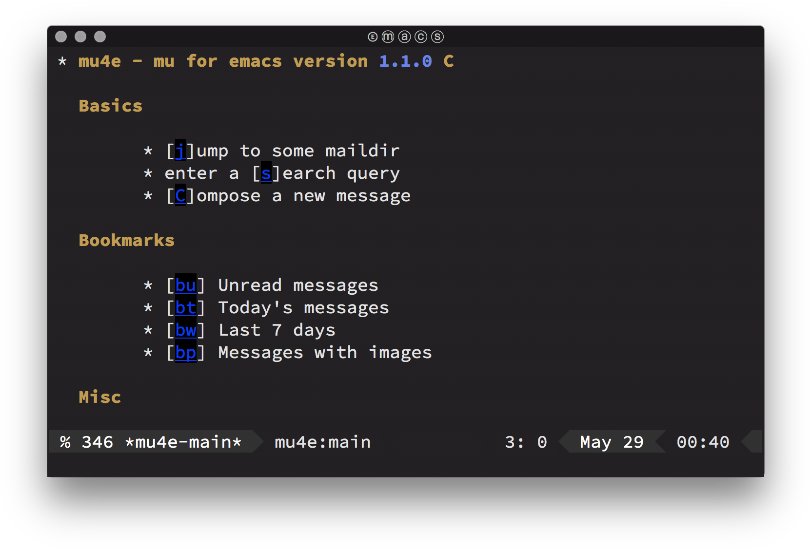 Mu4e - Jetbrains Rainglow (1694x1150), Png Download