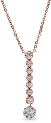 18ct Rose Gold Necklace - Necklace (450x450), Png Download