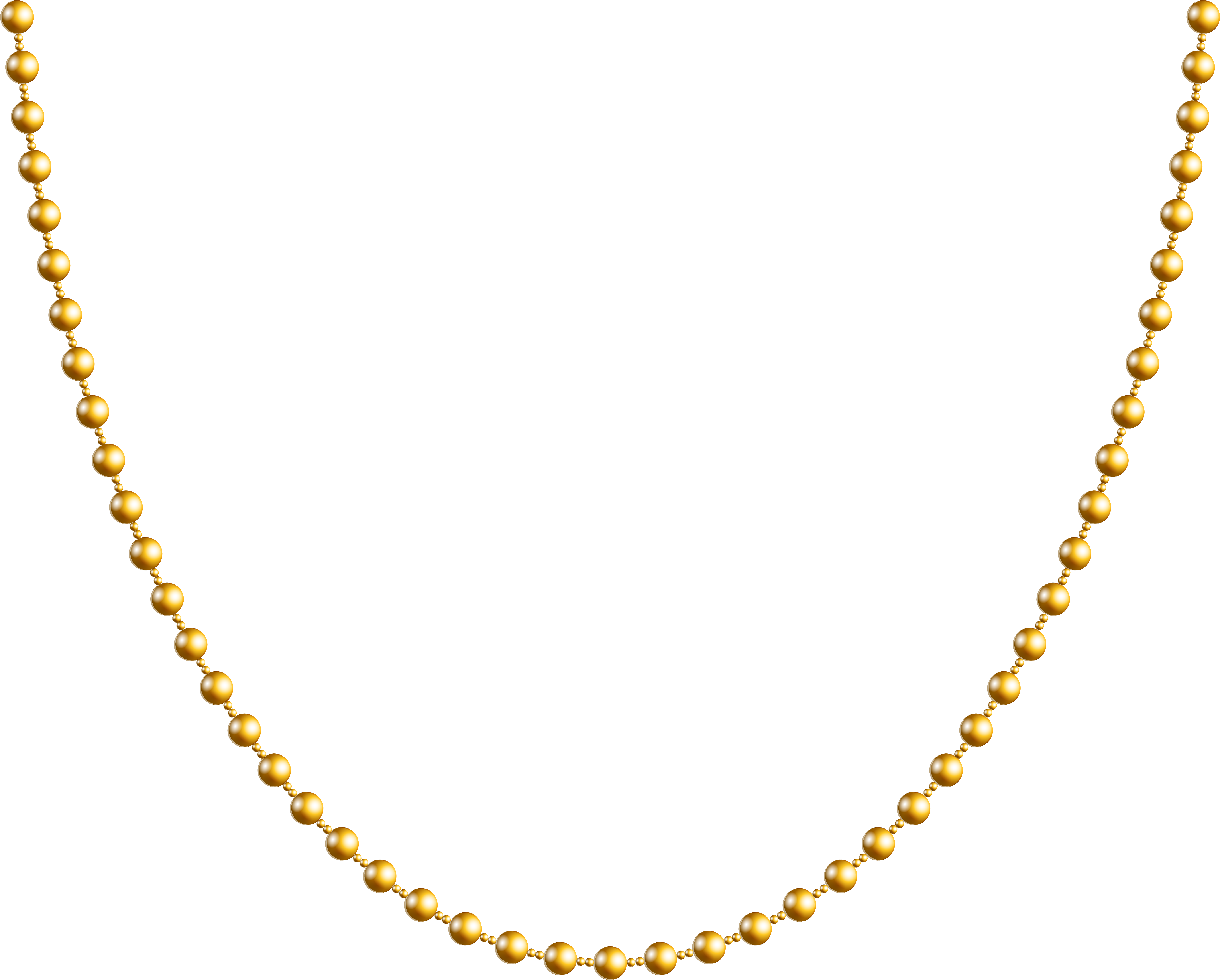 Gold Beads Transparent Png Clip Art (8000x6424), Png Download