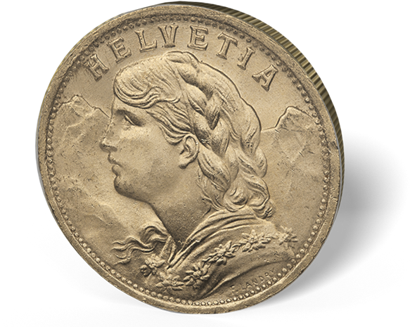Picture Of Swiss Gold 20 Franc Coins - Swiss Franc Coins Transparent (600x487), Png Download