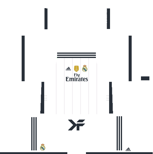 Real Madrid Fantasy Home Kit - Dls 18 Kits Real Madrid (509x510), Png Download