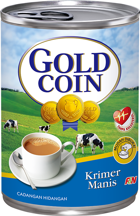 Gold Coin Sweetened Creameravailable Size500g - Coin (800x731), Png Download