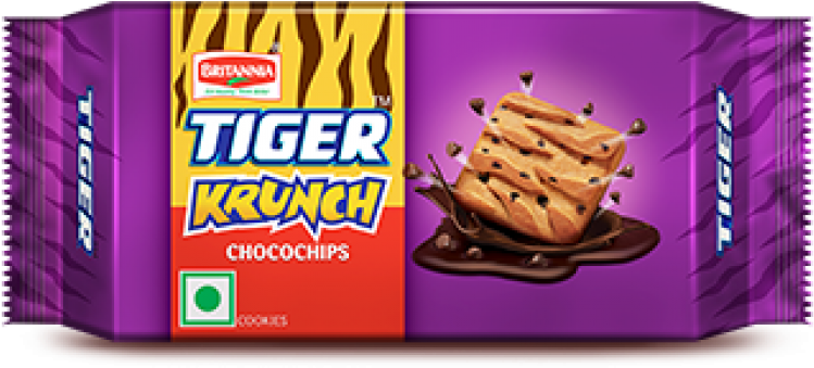 More Views - Britannia Choco Chips Tiger Krunch Biscuits, 64g (1000x1231), Png Download