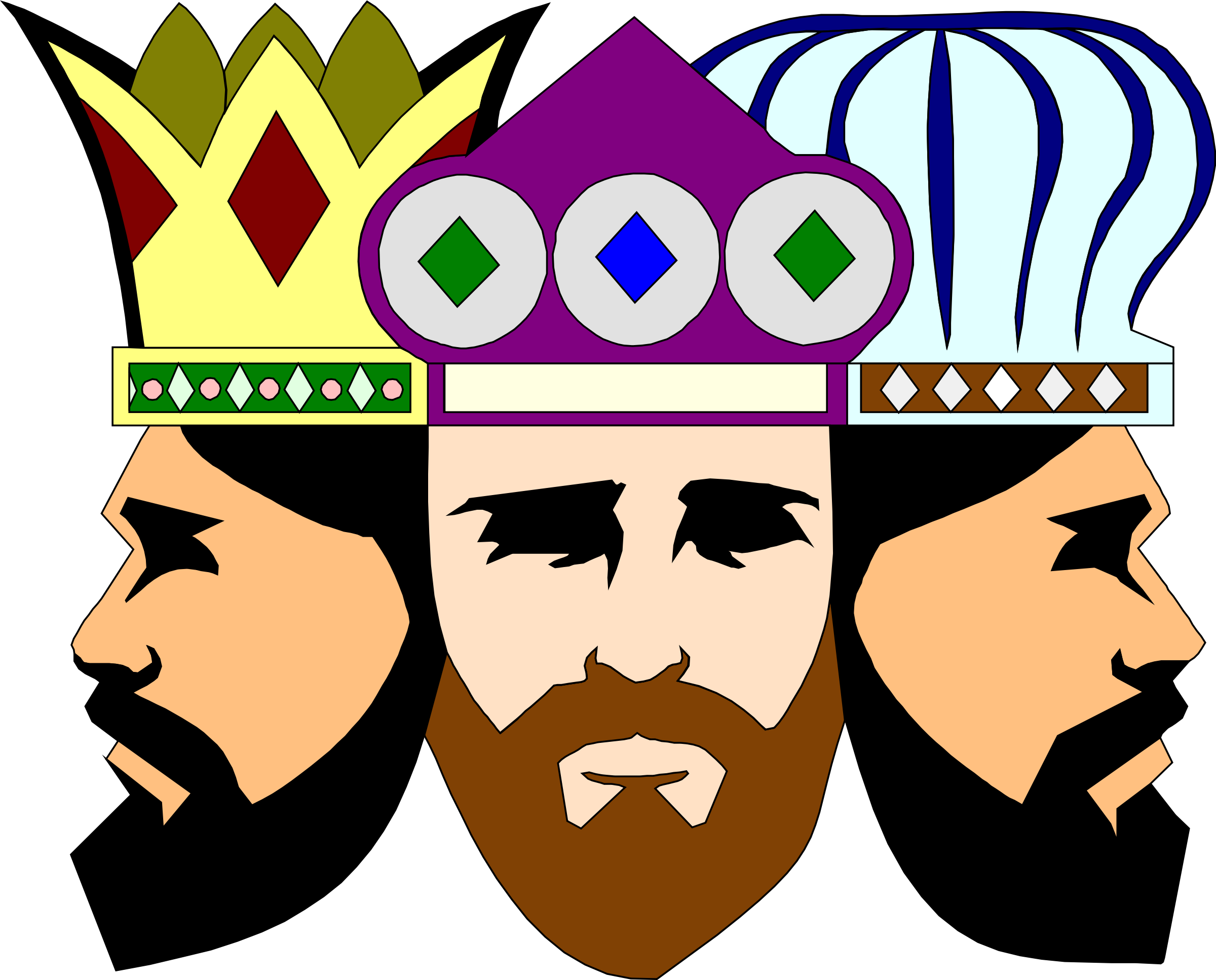 The Three Wisemen Clipart