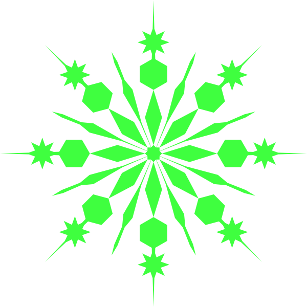 Light Green Snowflake Clip Art At Clker - Purple Snowflake Transparent Clipart (600x600), Png Download