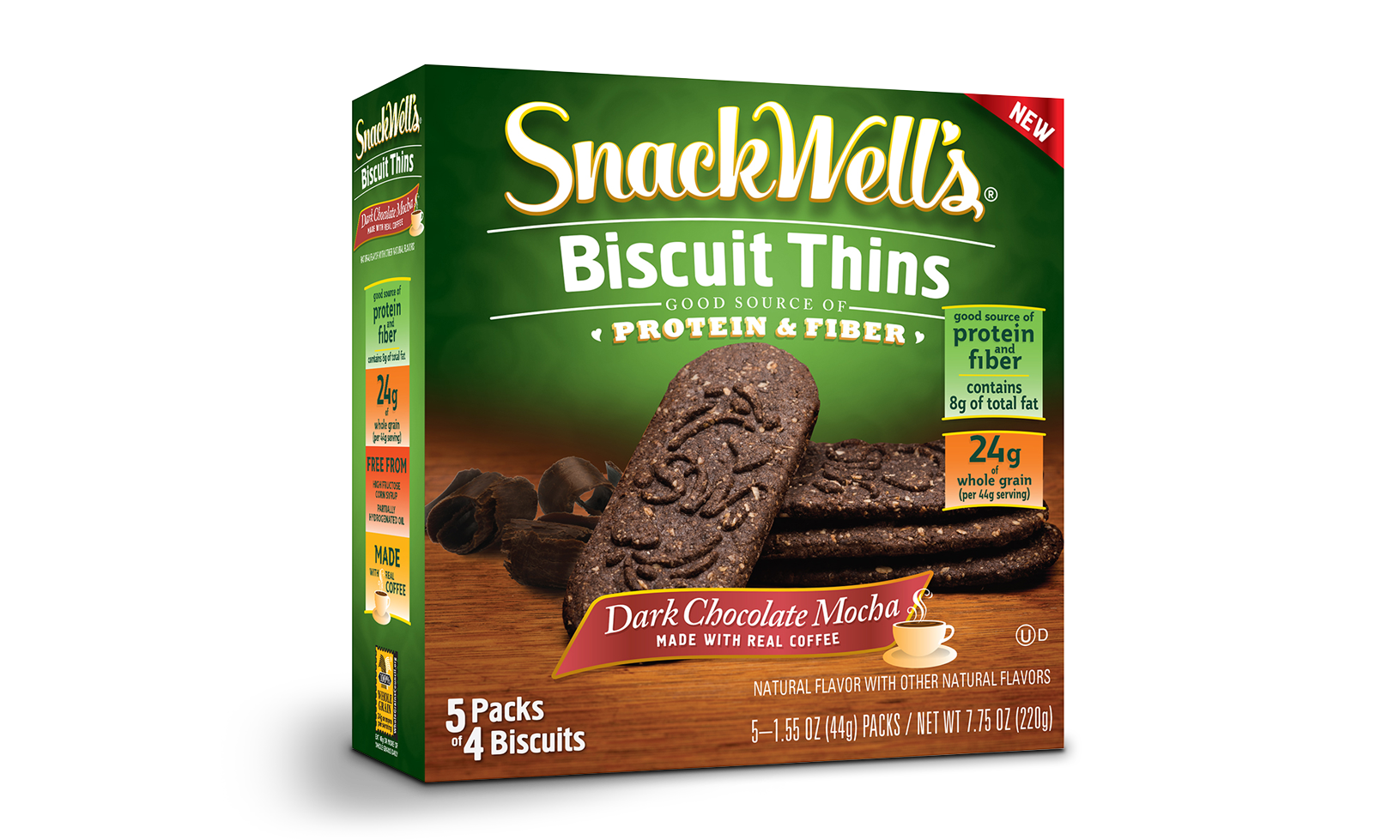 Snackwell's Dark Chocolate Mocha Biscuit Thin - Snackwells Biscuit Thins, Dark Chocolate Mocha - 5 (1920x1070), Png Download