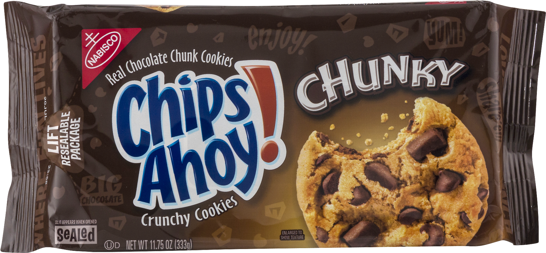 Chunky Chocolate Chunk Cookies, - Chips Ahoy Chunky Chocolate Chip Cookies (1800x1800), Png Download