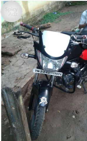 Hero Honda Glamour Black For Sale Chennai - Moped (640x480), Png Download