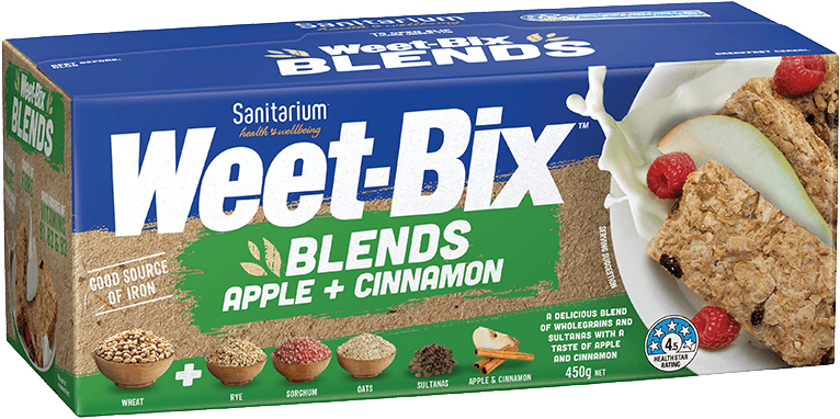 Weet-bix™ Blends Apple Cinnamon - Weet Bix (1200x1000), Png Download