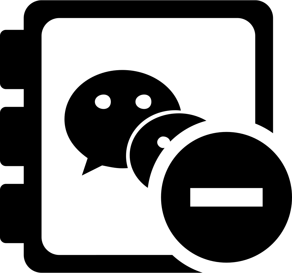 Delete From Address Book Icon Free Download Png Delete - We Chat 圖 示 (980x918), Png Download