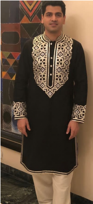 Designer Black Festival Wear Kurta Pyjama - Abu Jani (420x420), Png Download