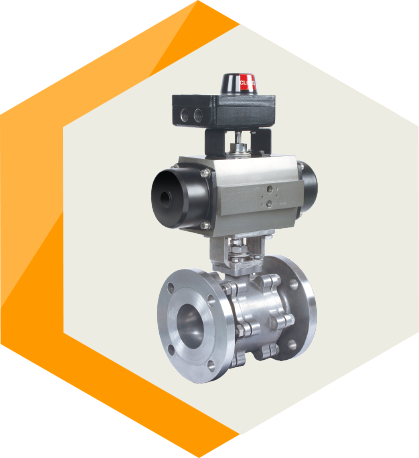 Metal Seated Ball Valve With Actuator And Position - Ahmedabad (419x458), Png Download