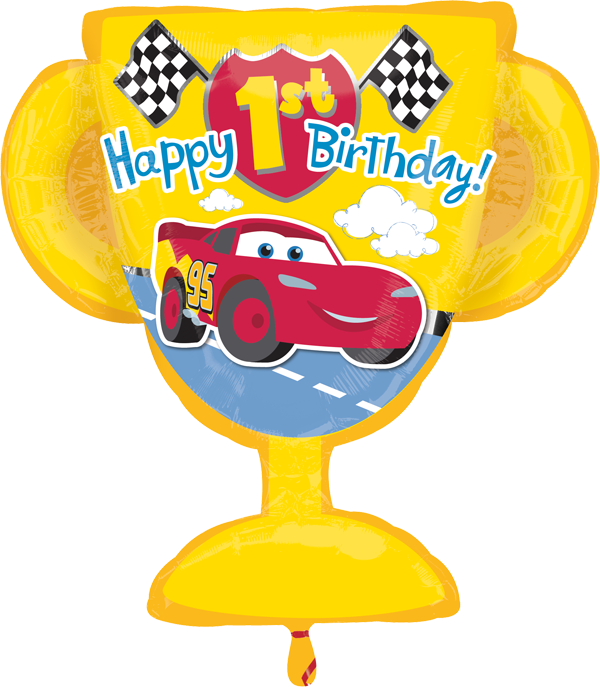 Feliz 1er Cumpleaños, Cars De Disney - Happy 1st Birthday Cars (600x687), Png Download
