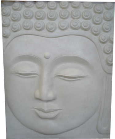 Buddha Face Wall Art - Relief (550x451), Png Download
