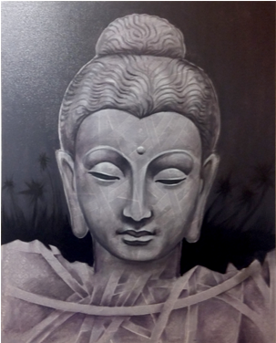 Stonned Buddha - Carving (500x375), Png Download