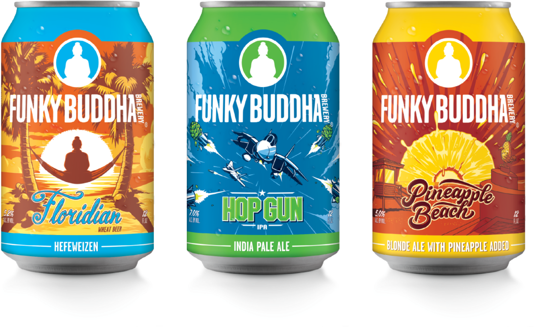 Fbb 12oz Cans Preview - Funky Buddha Pineapple Beach Can (1200x706), Png Download