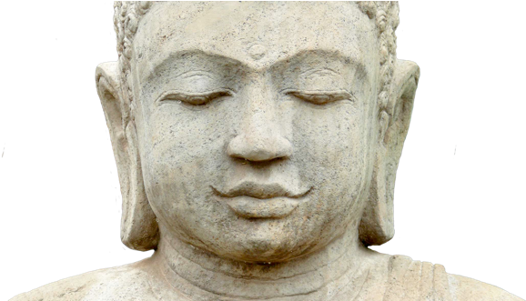 Buddha Face (586x330), Png Download