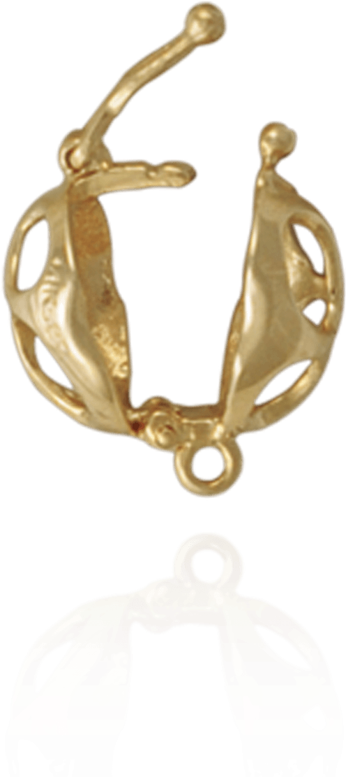 Cage Clasps With Open Circle Design - Gold (1500x1500), Png Download