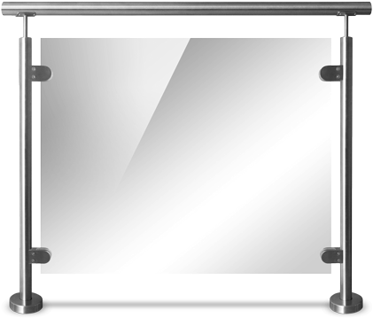 Catálogo De Fabricantes De Acero Inoxidable Barandilla - Balcony Glass Railing Png (500x411), Png Download