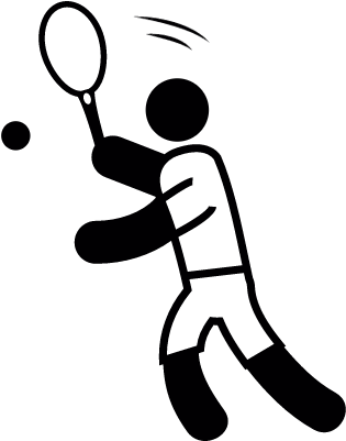 Sportive Man Playing Tennis Vector - Icono De Deportista (400x400), Png Download