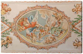 Braoque Fresco Angels With The Symbolic Crown Canvas - Seville (400x400), Png Download