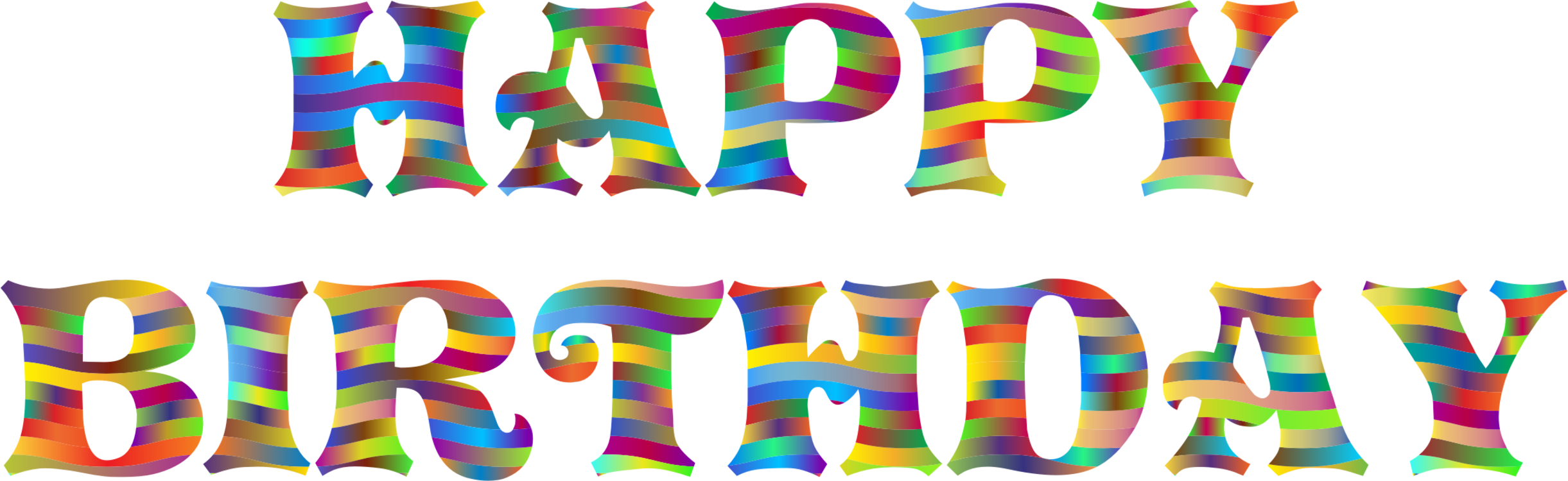 Happy Birthday Party Computer Icons Pdf - Happy Birthday 3 Png (2442x750), Png Download