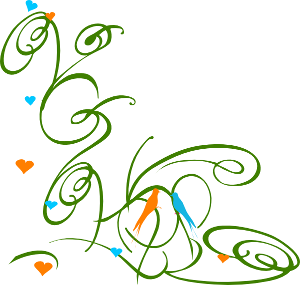 How To Set Use Decorative Swirl Green Clipart - Swirl Hearts Svg Free (600x571), Png Download