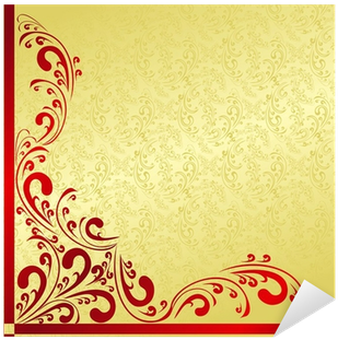 Luxury Background Decorated A Vintage Border - Gold And Red Background Png (400x400), Png Download