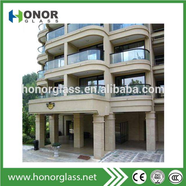 Top Grade Interior/exterior Stair Frameless Balcony - Guard Rail (640x640), Png Download