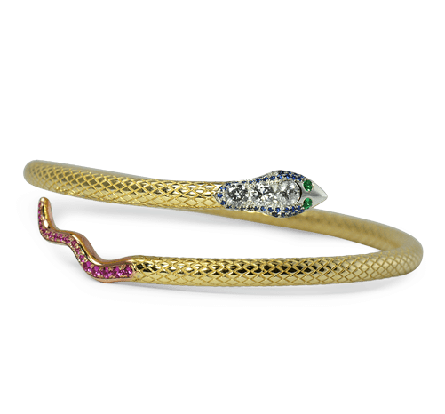 Custom Yellow Gold Bangle - Engagement Ring (500x500), Png Download