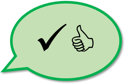 Right Tick Thumbs Up - Thumb Signal (445x336), Png Download